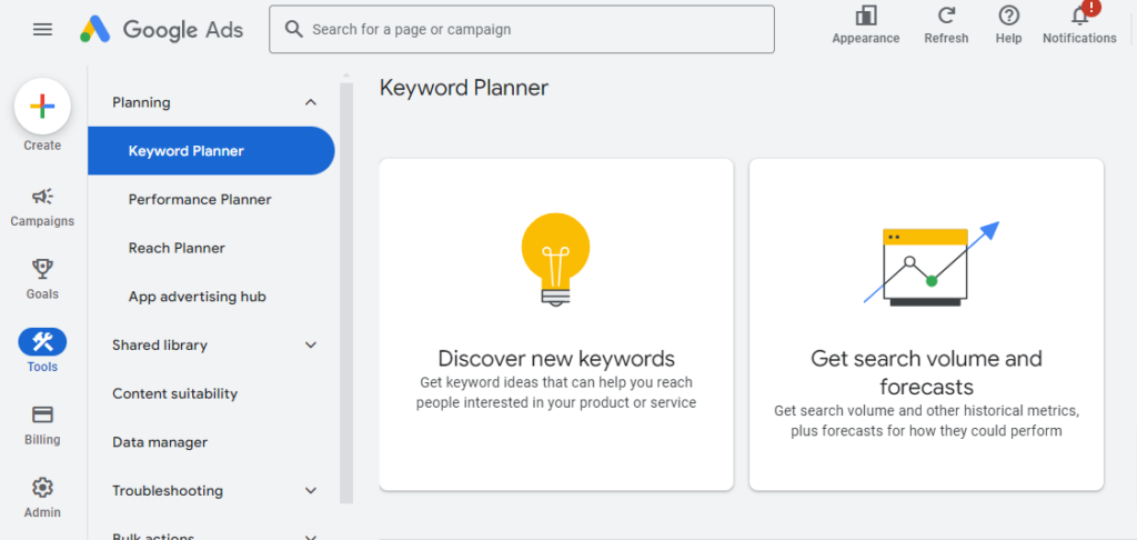 Google Keyword Planner