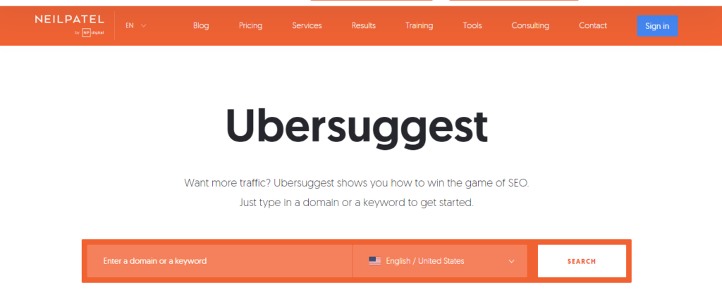 Ubersuggest